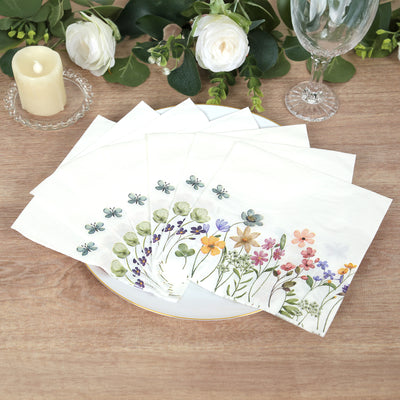 Décor Ideas Using White Wildflower Butterfly Paper Cocktail Napkins Décor Ideas Using White Wildflower Butterfly Paper Cocktail Napkins