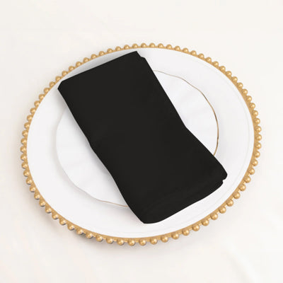 Lasting Elegance with Black Cotton Blend Napkins Lasting Elegance with Black Cotton Blend Napkins