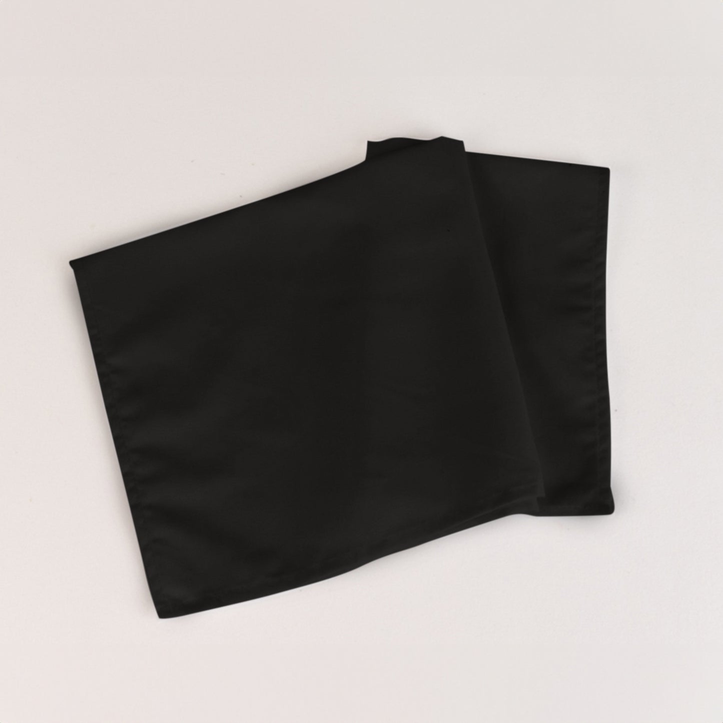 Black cotton blend cloth napkins, washable and reusable, 20"x20".