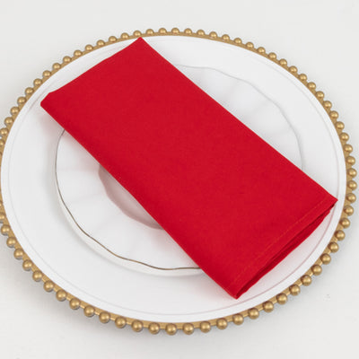 Lasting Elegance with Red Cotton Blend Napkins Lasting Elegance with Red Cotton Blend Napkins