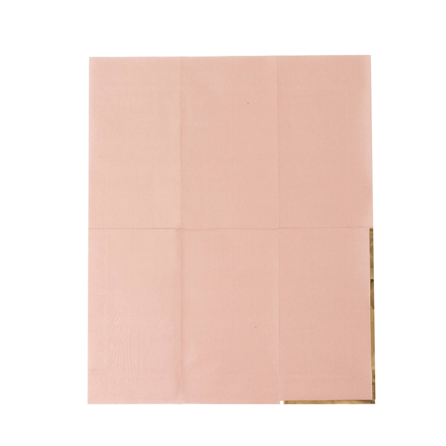 50 Pack Dusty Rose Soft 2 Ply Disposable Party Napkins with Gold Foil Edge, Dinner Paper Napkins