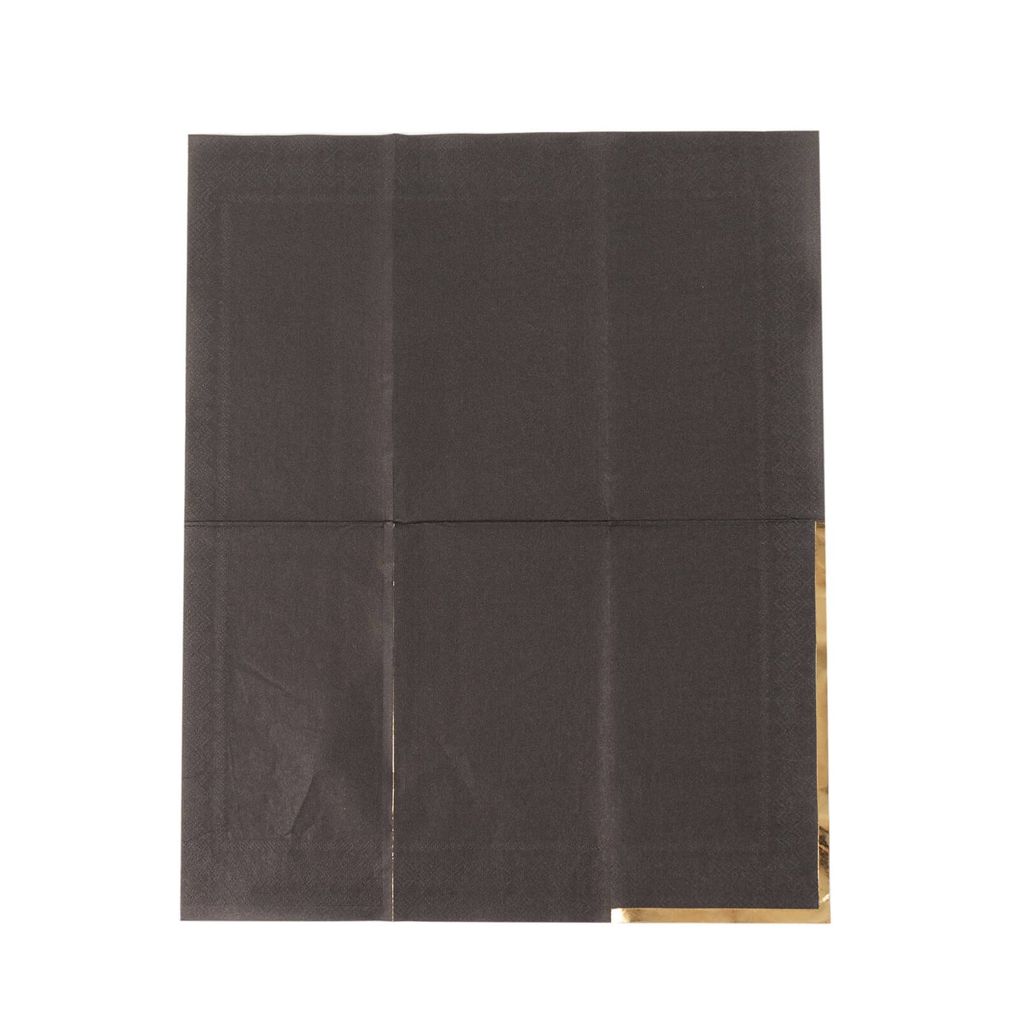 50 Pack Black Soft 2 Ply Disposable Party Napkins with Gold Foil Edge, Dinner Paper Napkins