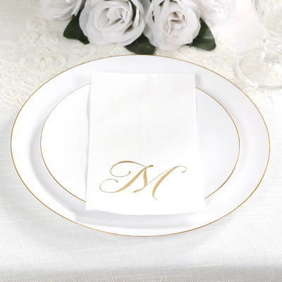 Monogram "M" Table Setting Ideas Monogram "M" Table Setting Ideas