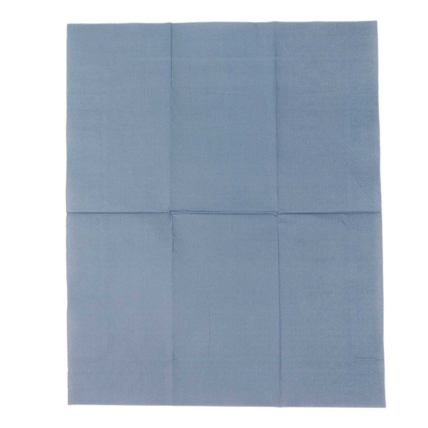 50 Pack 2 Ply Dusty Blue Soft Disposable Party Napkins, Wedding Reception Dinner Paper Napkins