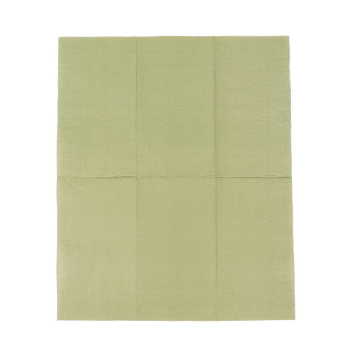 50 Pack 2 Ply Sage Green Soft Disposable Party Napkins, Wedding Reception Dinner Paper Napkins
