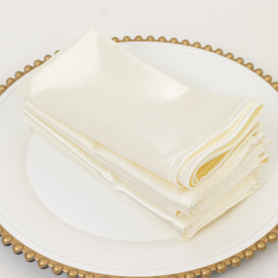 Pearl White Scuba Cloth Napkins for Classic Table Settings Pearl White Scuba Cloth Napkins for Classic Table Settings