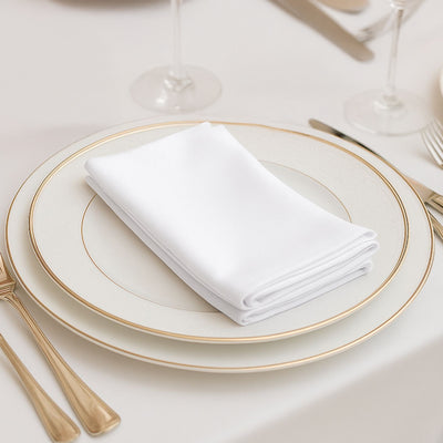White Scuba Cloth Napkins White Scuba Cloth Napkins