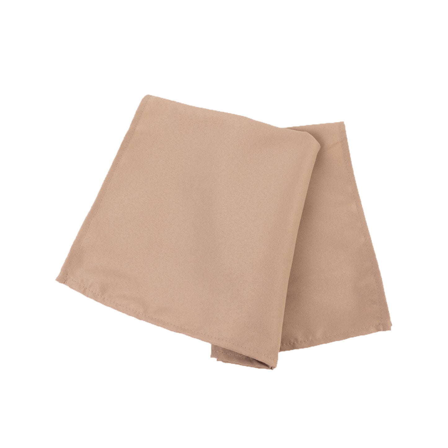 5 Pack Nude Premium Polyester Cloth Napkins with Hemmed Edges, Reusable Dinner Napkins 20"x20 - 220GSM
