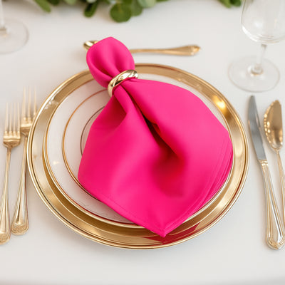 Fuchsia Scuba Napkins for Reusable Table Settings Fuchsia Scuba Napkins for Reusable Table Settings