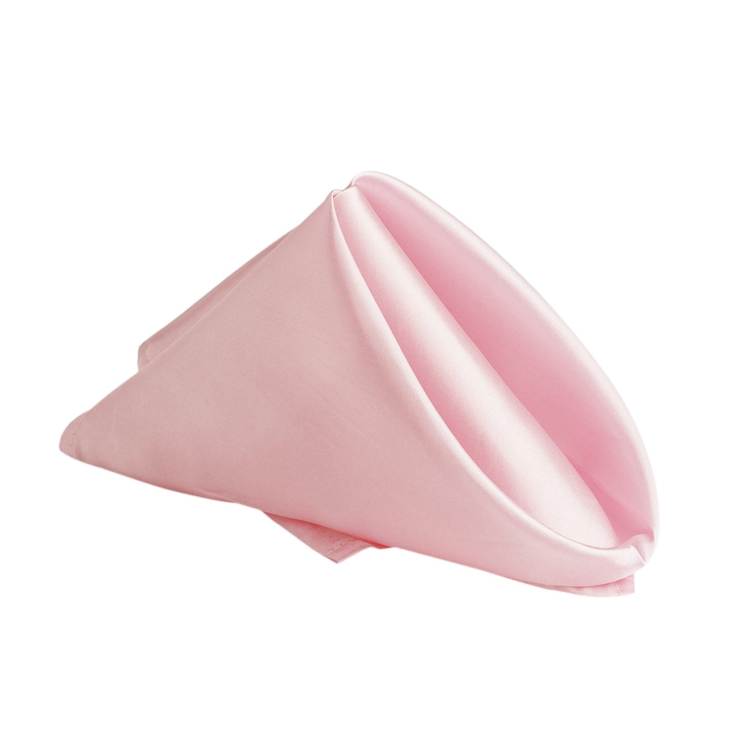 Blush & Rose Gold Seamless Satin Wrinkle Resistant Cloth Dinner Napkins 20 Inch x 20 Inch