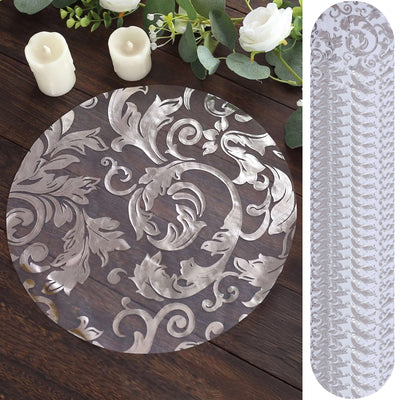 Metallic Silver Organza Table Placemats – 50 Pack Metallic Silver Organza Table Placemats – 50 Pack