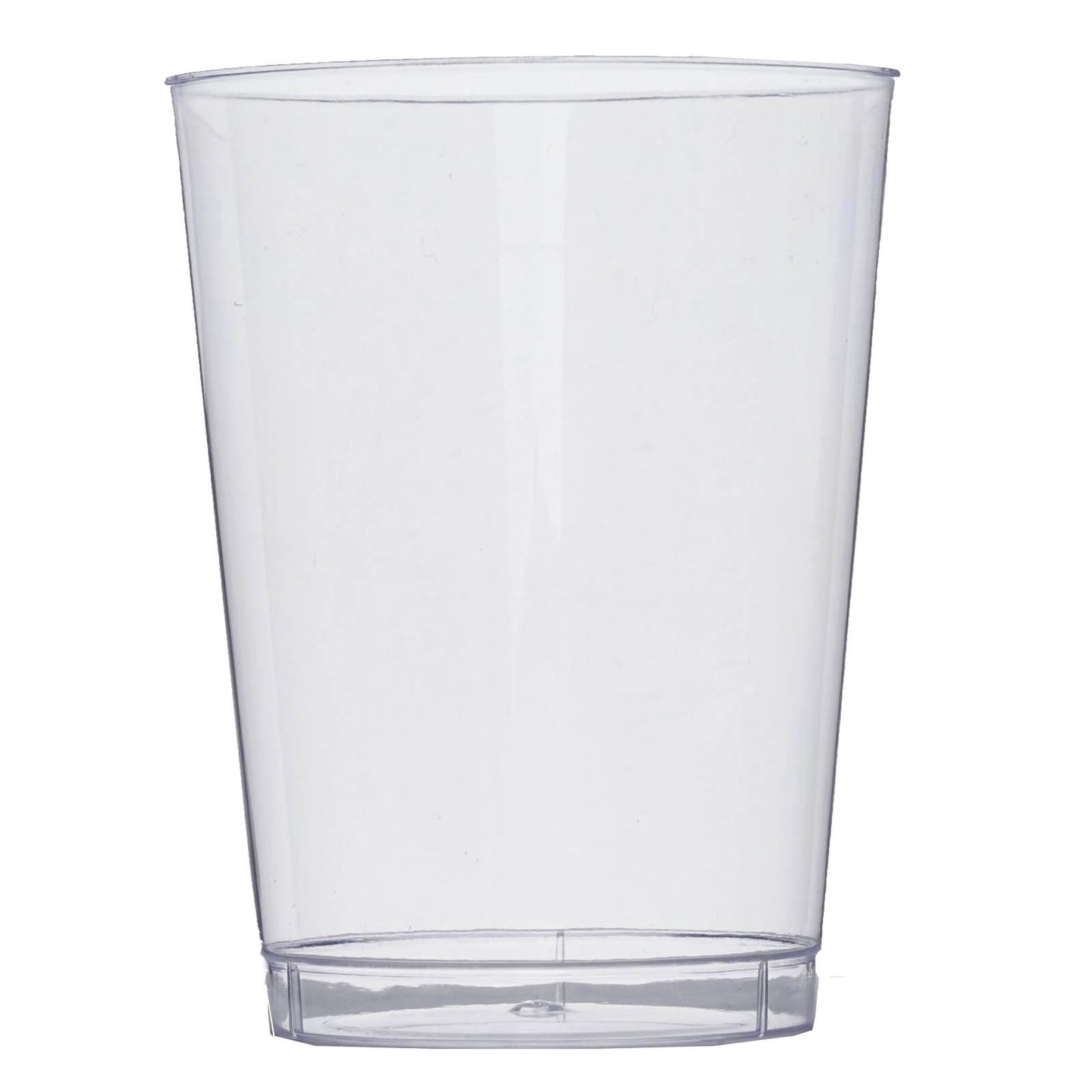25 Pack Clear Crystal Disposable Tumbler Drink Glasses, 10oz Plastic Party Cups
