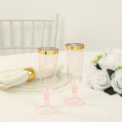 Elegant Toasting with Blush Champagne Flutes Elegant Toasting with Blush Champagne Flutes