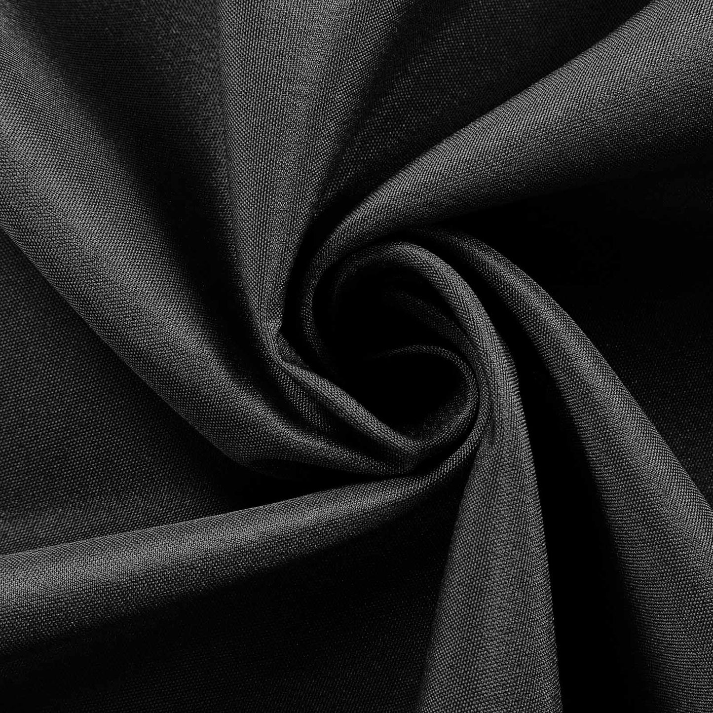 Black polyester folding chair covers, reusable and stain resistant. #whtbkgd