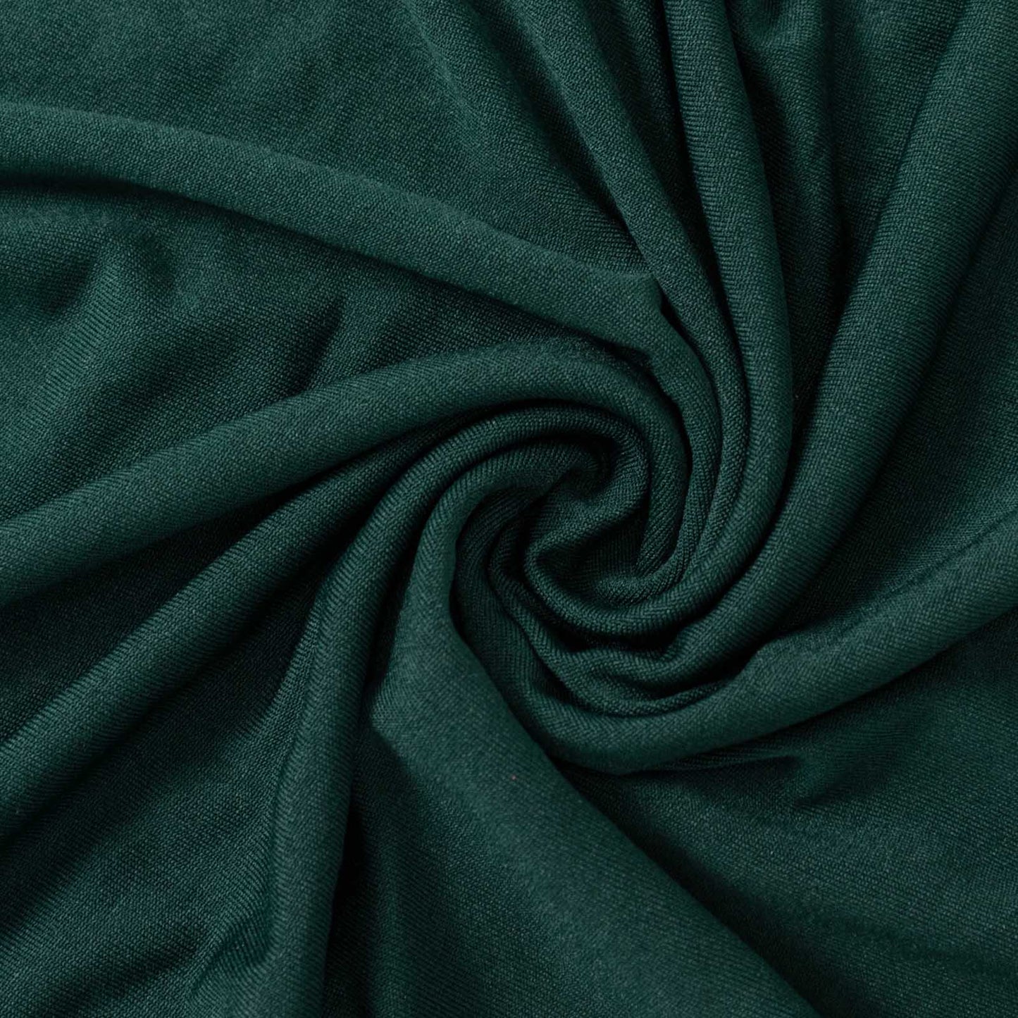 Emerald green spandex pedestal stand covers, stretchable fabric for events.