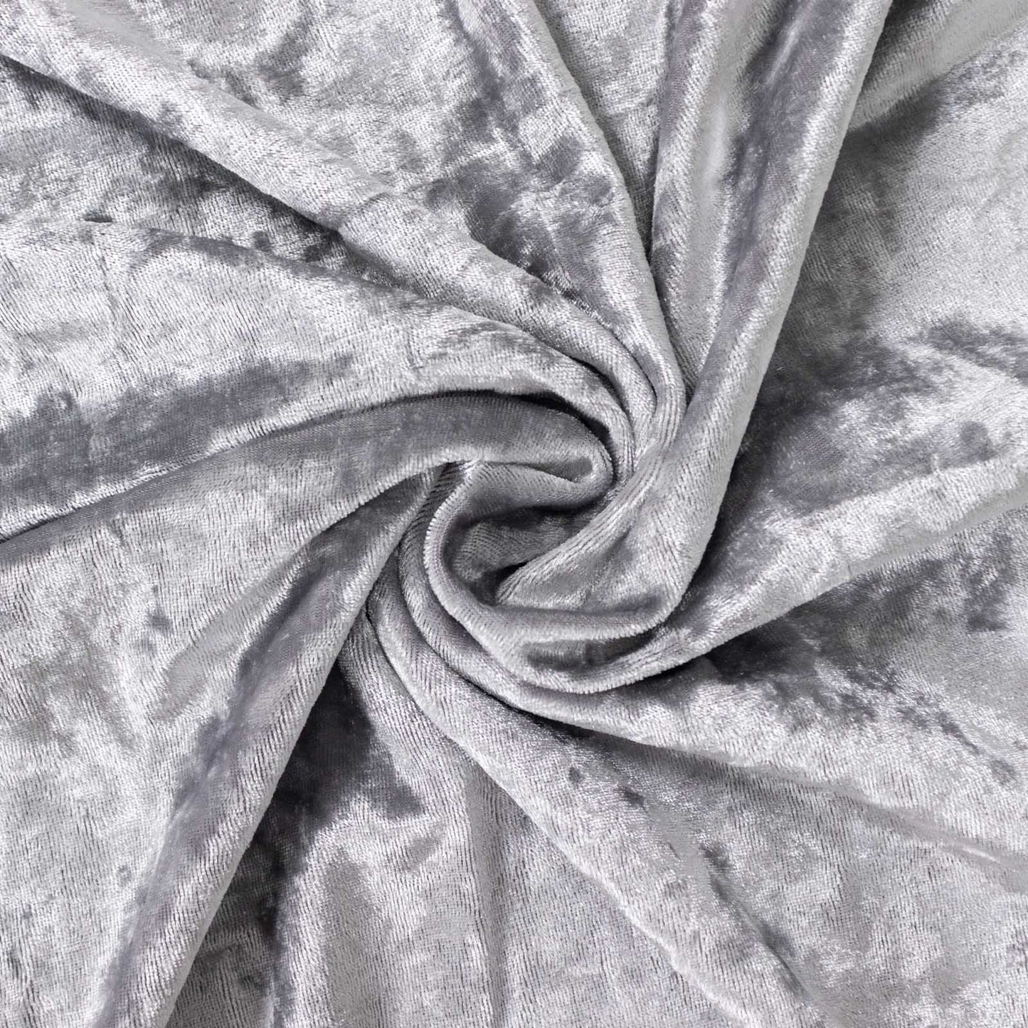 Silver crushed velvet pedestal stand covers.