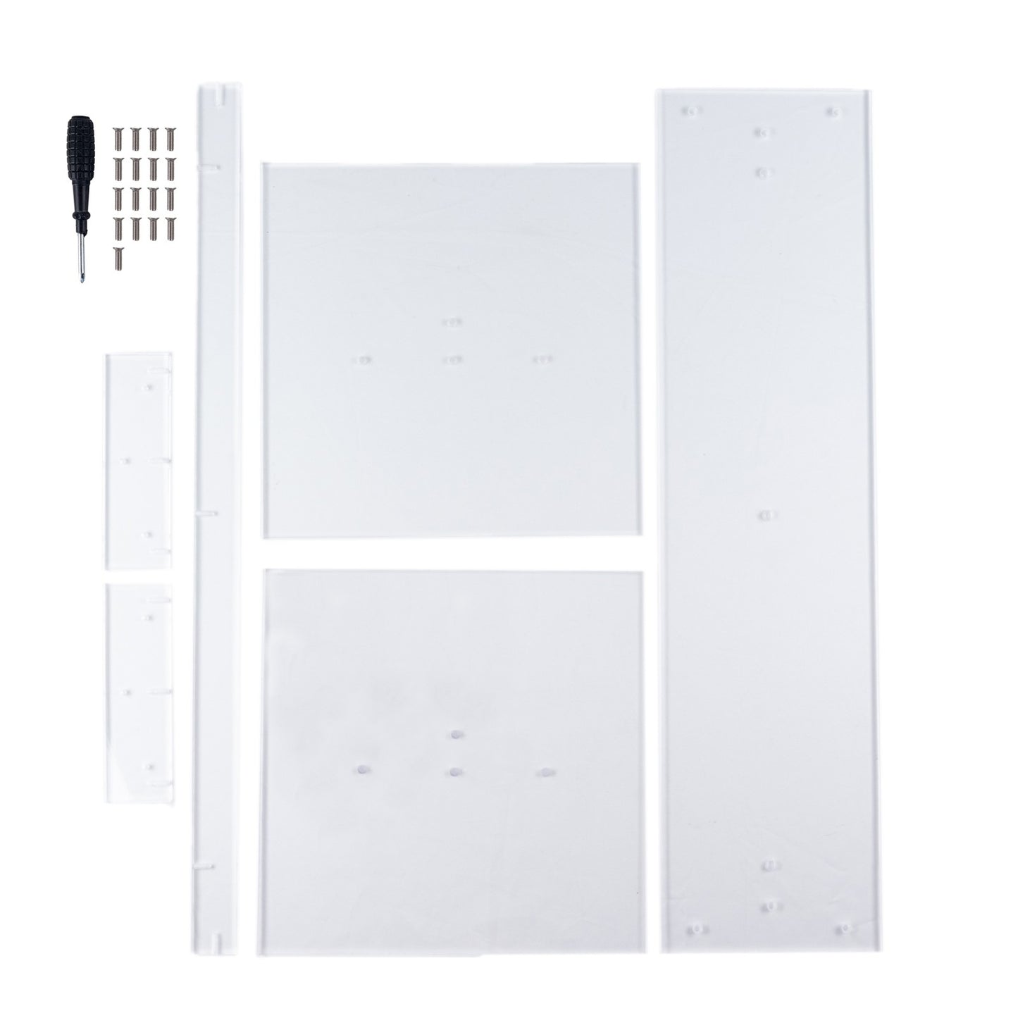 Clear acrylic flower pedestal stand set with square bases, 32 inches, heavy duty.