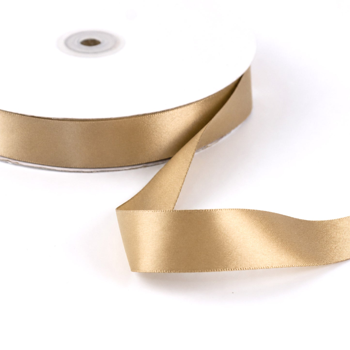 Single Face Satin Ribbon Roll Champagne 1" x 100 Yards Decorative Craft Ribbon