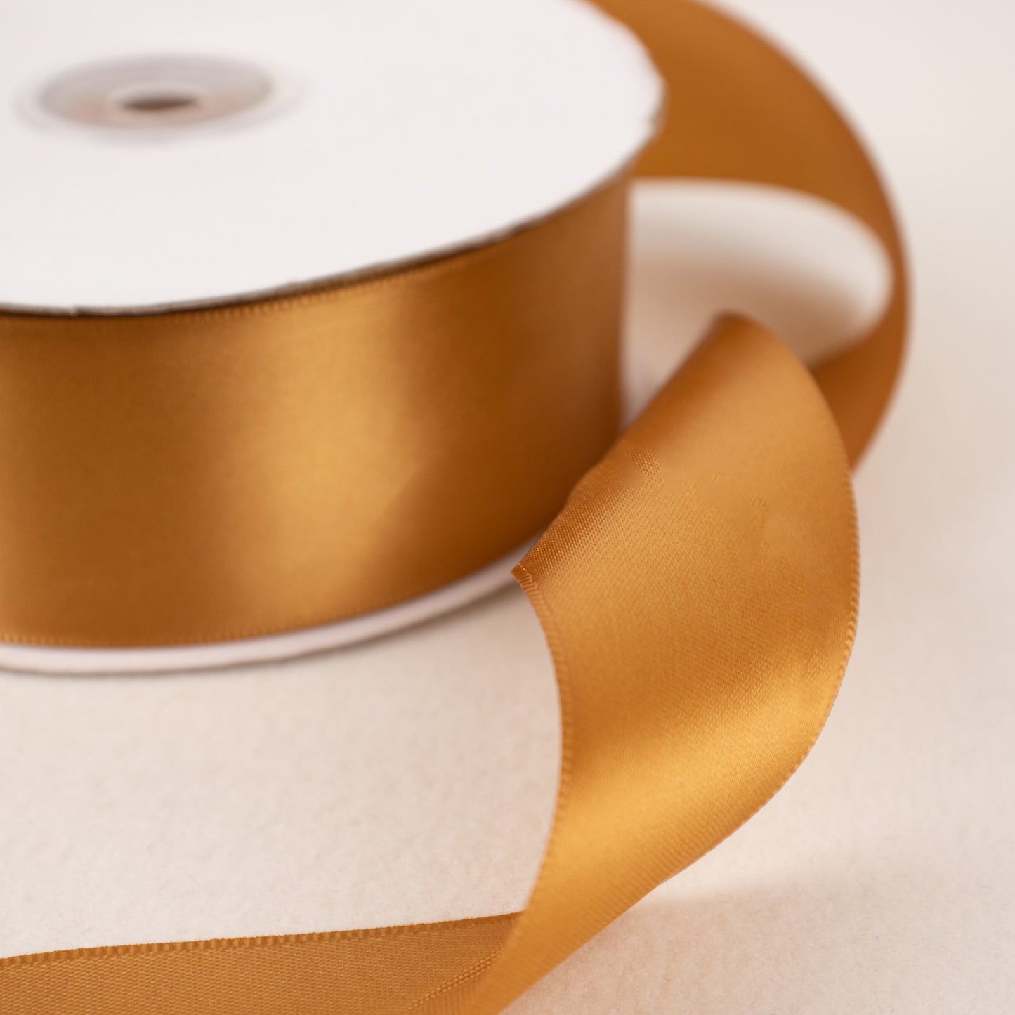 Single Faced Satin Ribbon In 50 Yards 1.5 Inch Gold