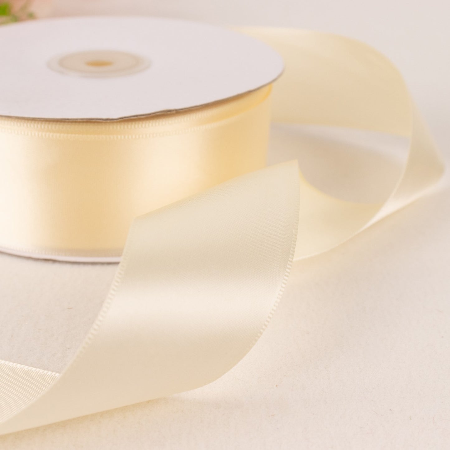 Ivory Satin 50 Yards 1.5 Inch DIY Ribbon