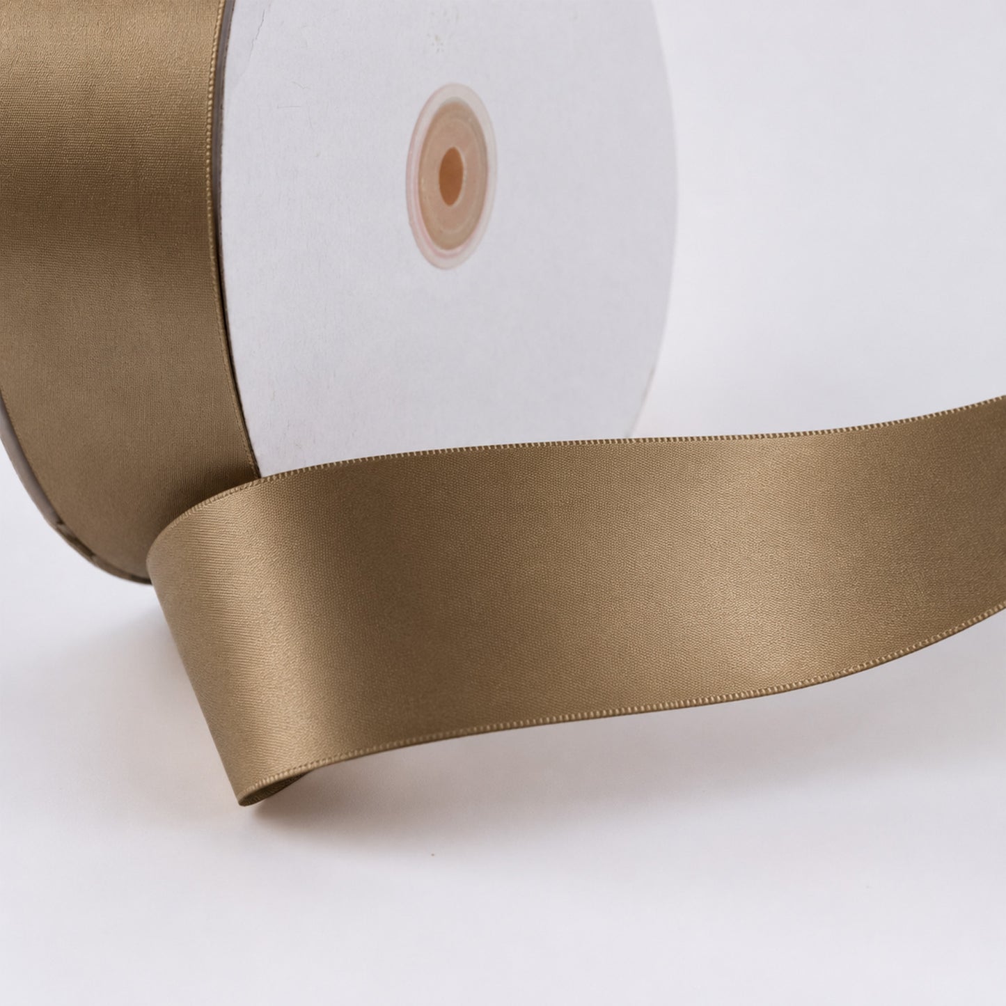 Single Face Satin Ribbon Roll Taupe 2" x 100 Yards Decorative Craft Ribbon