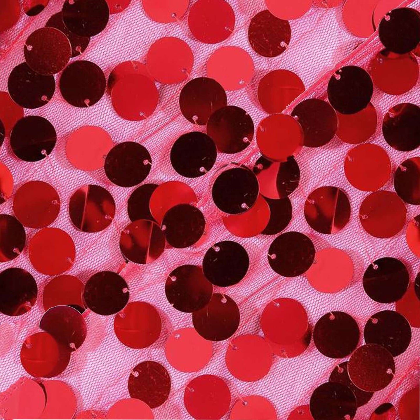Red big Payette sequin table runner, 13"x108" for elegant table decor. #whtbkgd