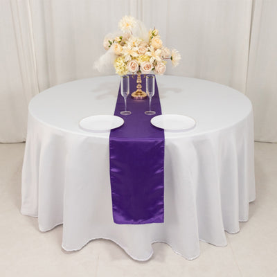 Sophisticated Purple Seamless Lamour Satin Table Runner 12"x108" Sophisticated Purple Seamless Lamour Satin Table Runner 12"x108"