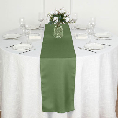 Elegant Design of the Olive Green Polyester Table Runner Elegant Design of the Olive Green Polyester Table Runner
