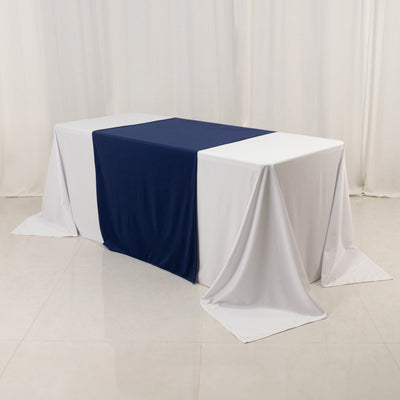 Versatile and Durable Navy Blue Polyester Table Runner Versatile and Durable Navy Blue Polyester Table Runner