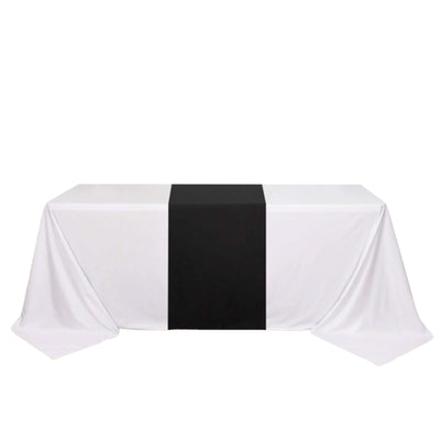 Elegant Black Scuba Polyester Table Runner Elegant Black Scuba Polyester Table Runner