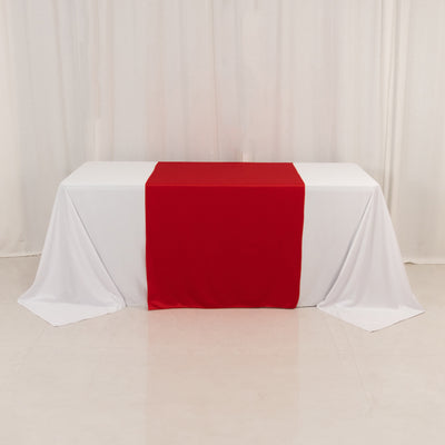 Premium Red Scuba Polyester Wide Table Runner Premium Red Scuba Polyester Wide Table Runner