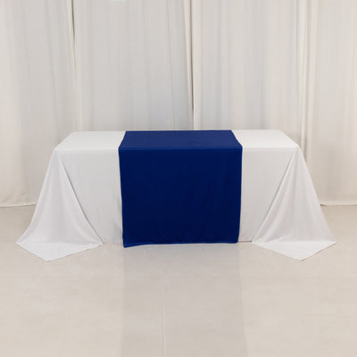 Premium Royal Blue Scuba Polyester Wide Table Runner Premium Royal Blue Scuba Polyester Wide Table Runner