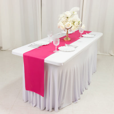 Fuchsia Scuba Polyester Table Runner Fuchsia Scuba Polyester Table Runner