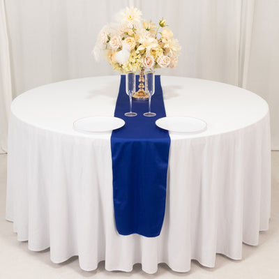 Elegant Royal Blue Scuba Polyester Table Runner Elegant Royal Blue Scuba Polyester Table Runner