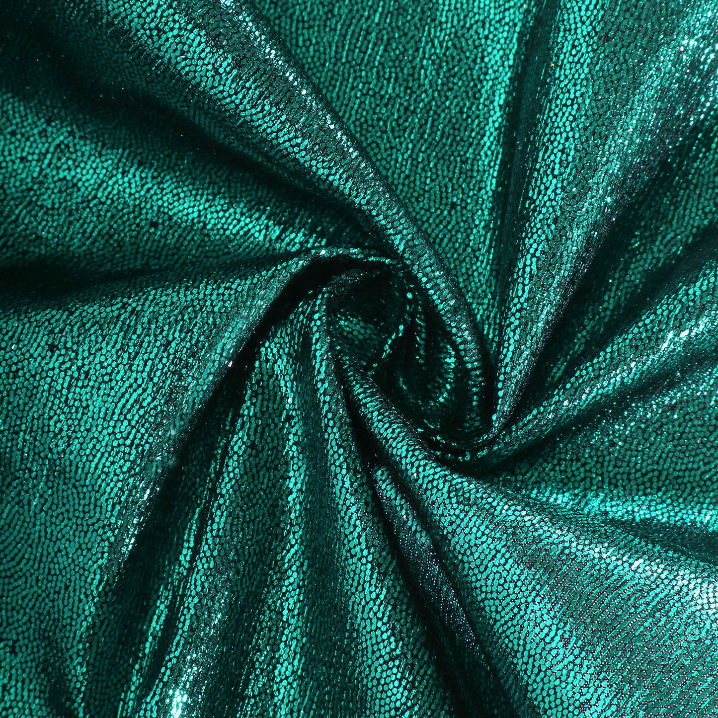 Hunter emerald green shimmer sequin dots table runner.