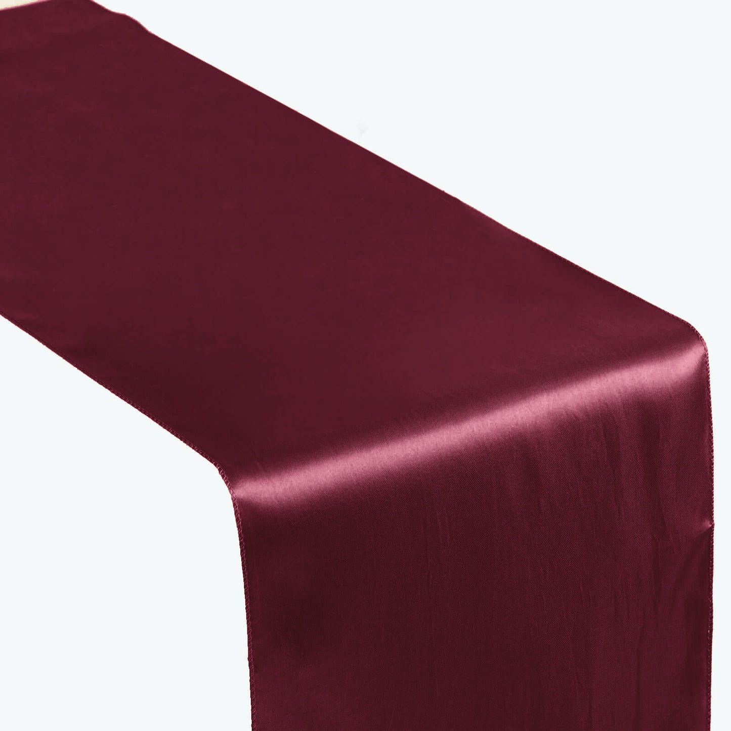 12"x108" Burgundy Satin Table Runner