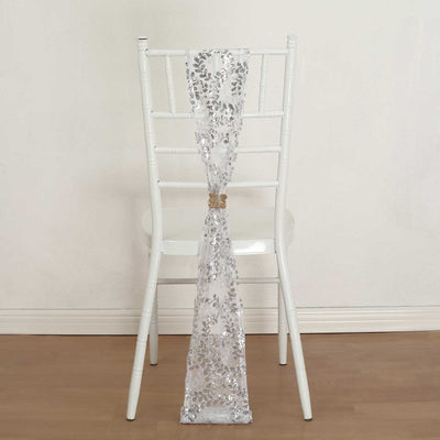Versatile Usage of Silver Tulle Chair Sashes Versatile Usage of Silver Tulle Chair Sashes
