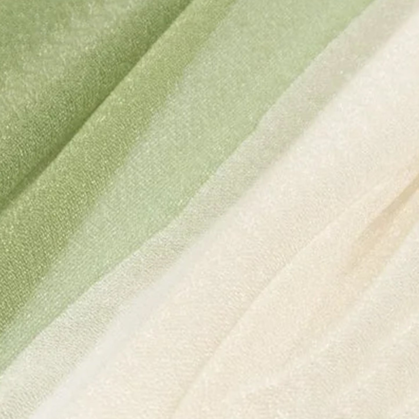 Dusty sage green and beige shimmer sheer table runners, wrinkle-free. #whtbkgd