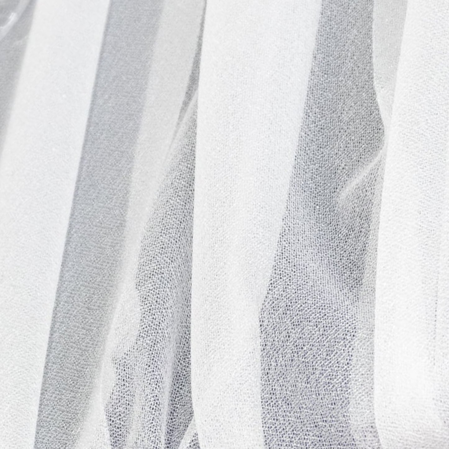 White shimmer sheer table runners draped elegantly. #whtbkgd