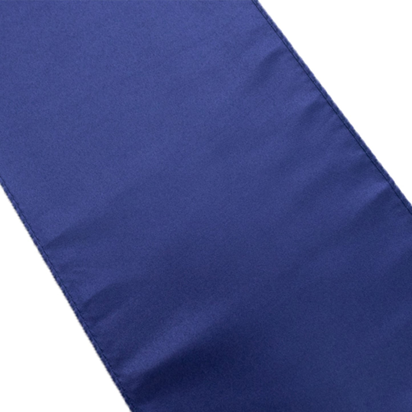 Navy blue satin chair sashes, 6"x106", perfect for elegant events. #whtbkgd