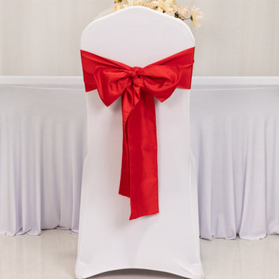 Luxurious Red Lamour Satin Chair Sashes Luxurious Red Lamour Satin Chair Sashes