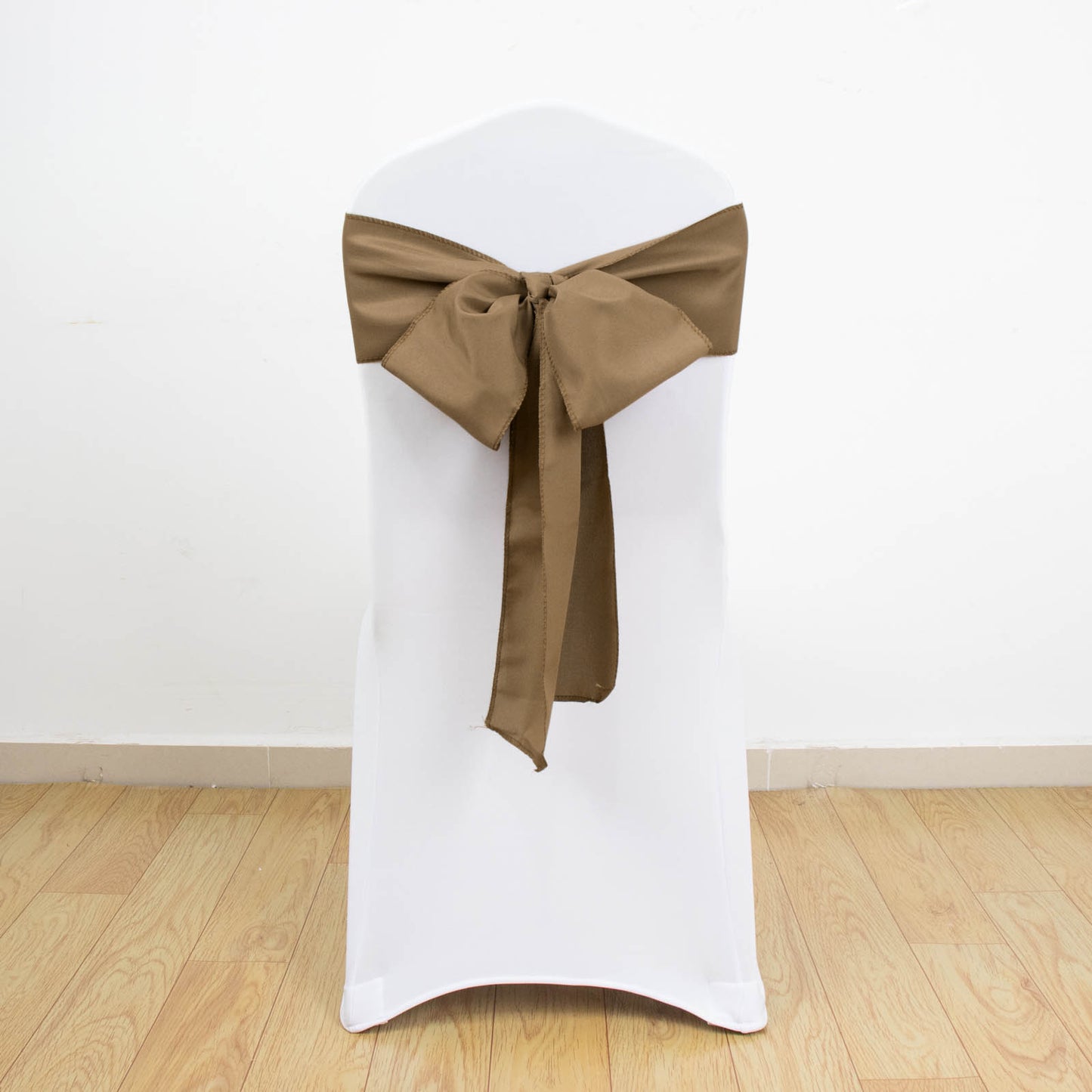 5 Pack | Taupe Polyester Chair Sashes - 6"x108"