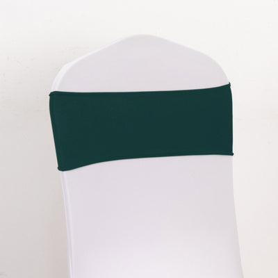 Elegant Design of Hunter Emerald Green Spandex Chair Sashes Elegant Design of Hunter Emerald Green Spandex Chair Sashes