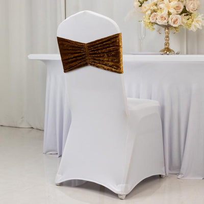 Gold Crushed Velvet Chair Sashes Gold Crushed Velvet Chair Sashes
