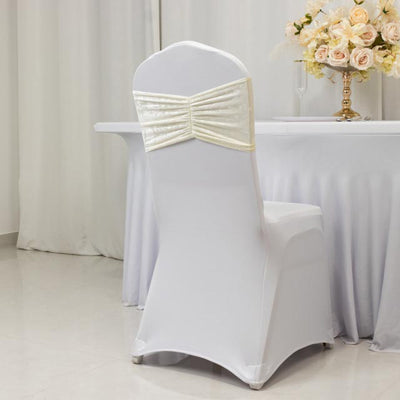 Ivory Crushed Velvet Chair Sashes Ivory Crushed Velvet Chair Sashes