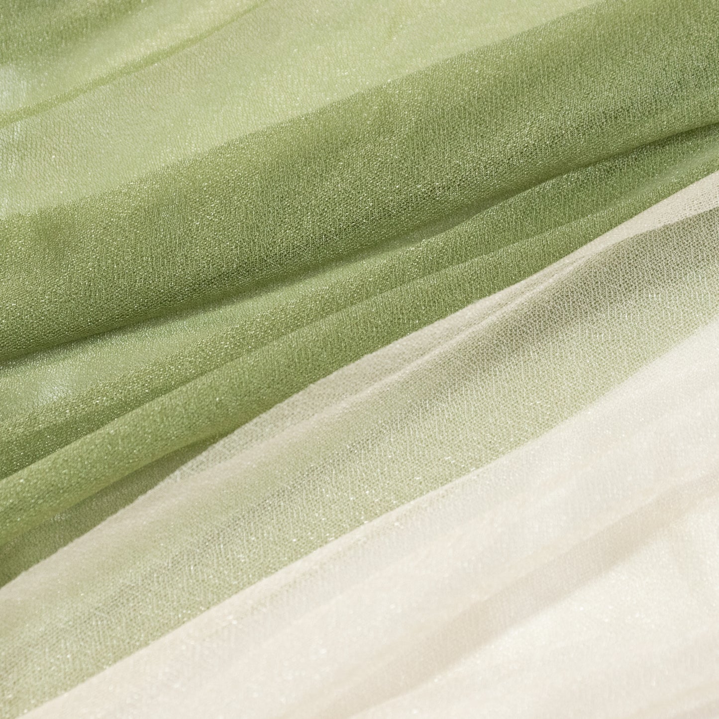 Soft fabric in Dusty Sage color with sheer layered texture. #whtbkgd
