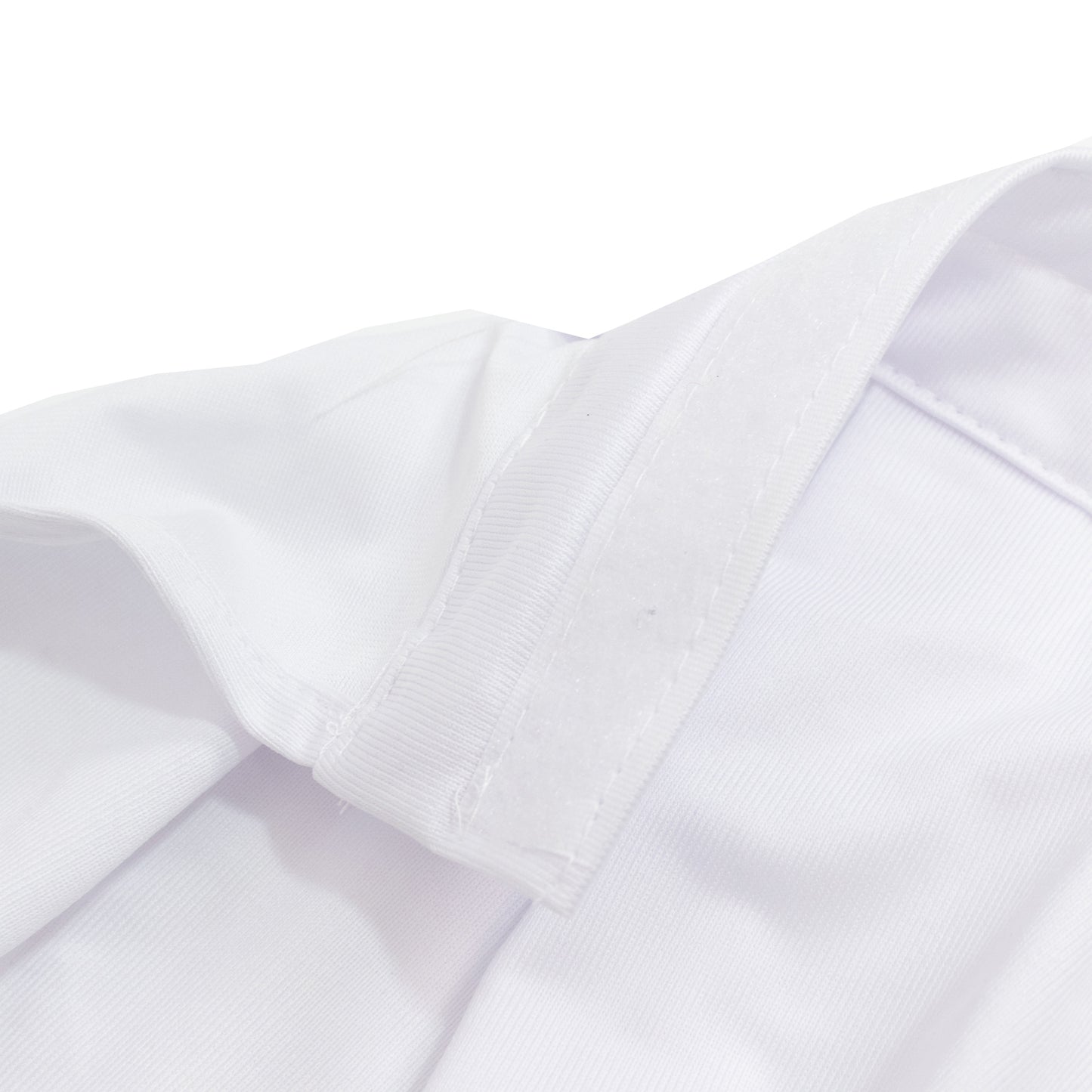 Portable Scuba Stage Skirt White Shirred Pleated Stage Cover for Wedding & Event Platforms - Wrinkle