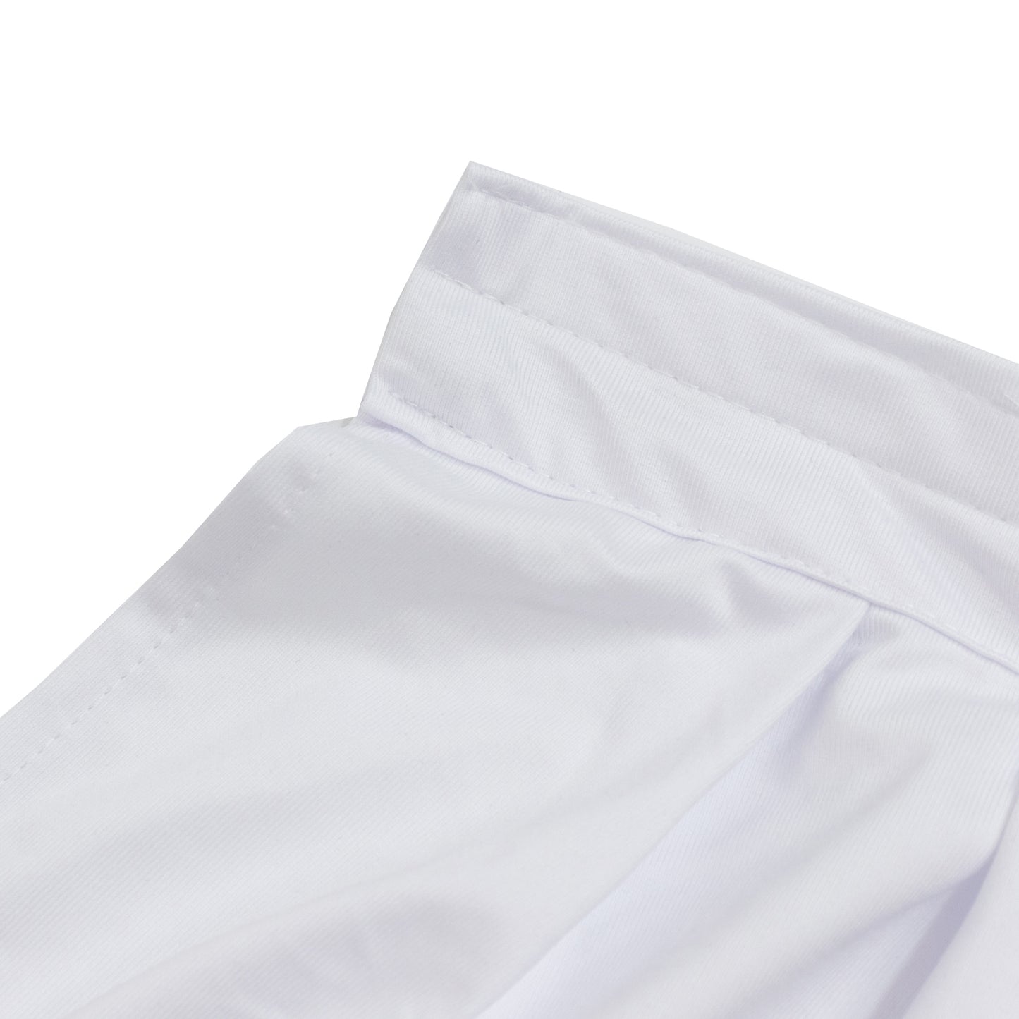 Portable Scuba Stage Skirt White Shirred Pleated Stage Cover for Wedding & Event Platforms - Wrinkle