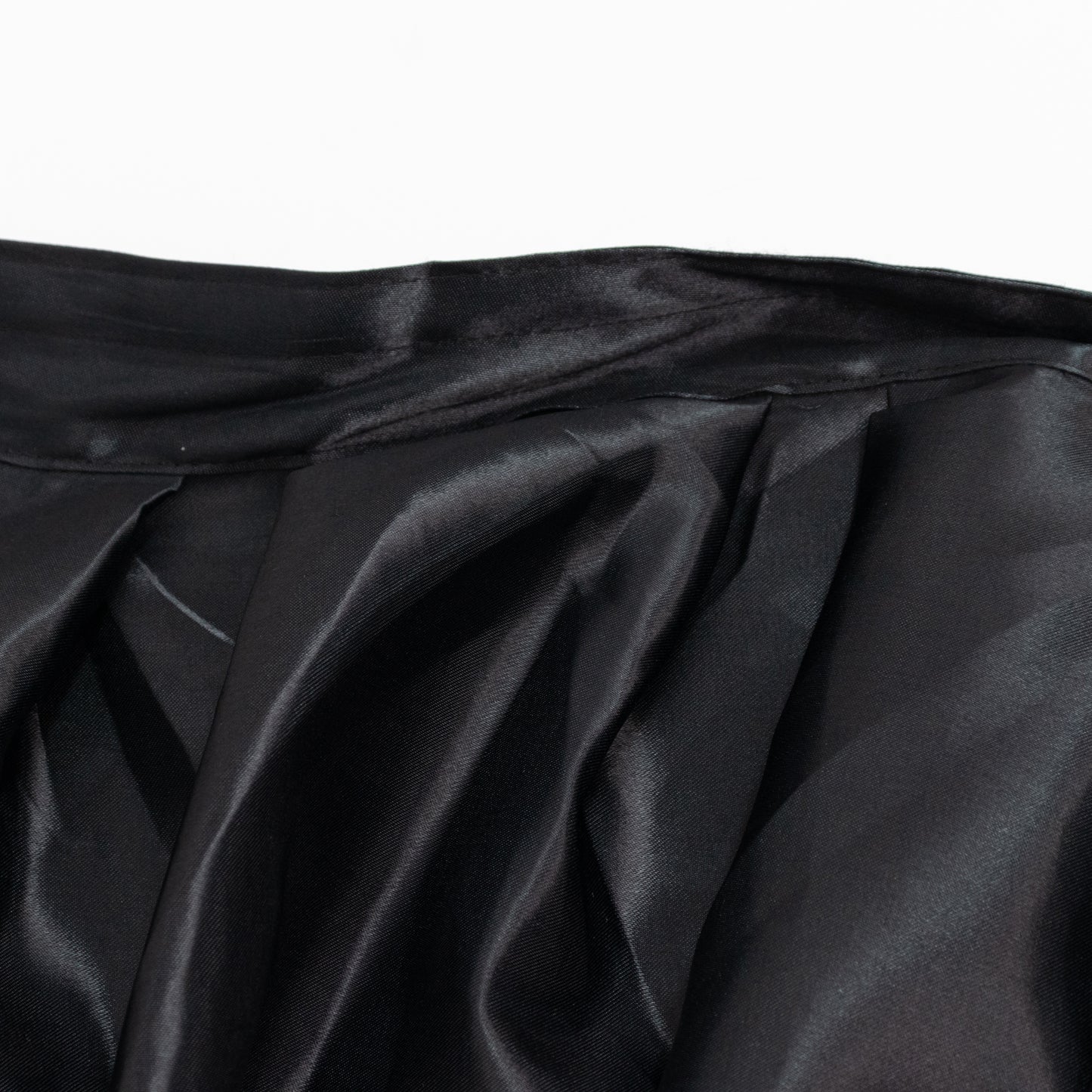 Portable Satin Stage Skirt Black Shirred Pleated Stage Cover for Wedding & Event Platforms - 24"x20f