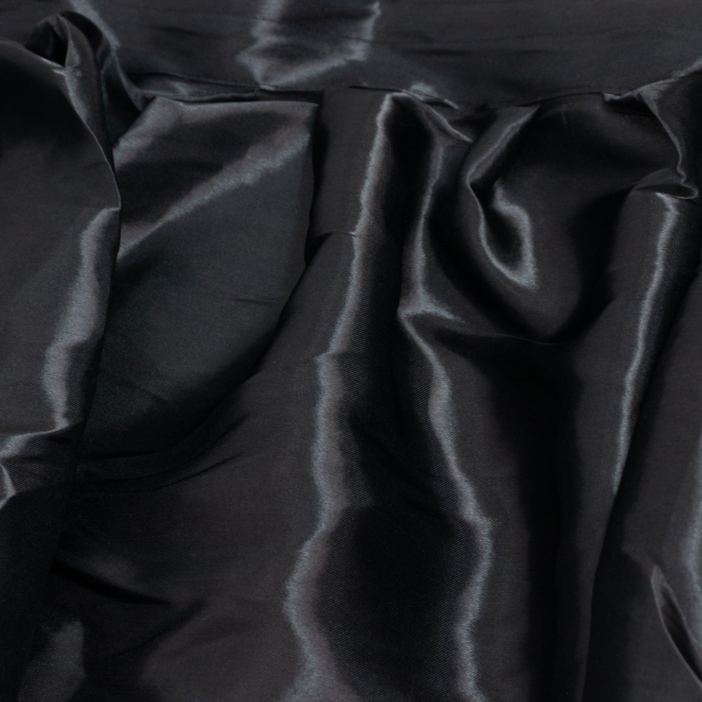 Portable Satin Stage Skirt Black Shirred Pleated Stage Cover for Wedding & Event Platforms - 36"x20f